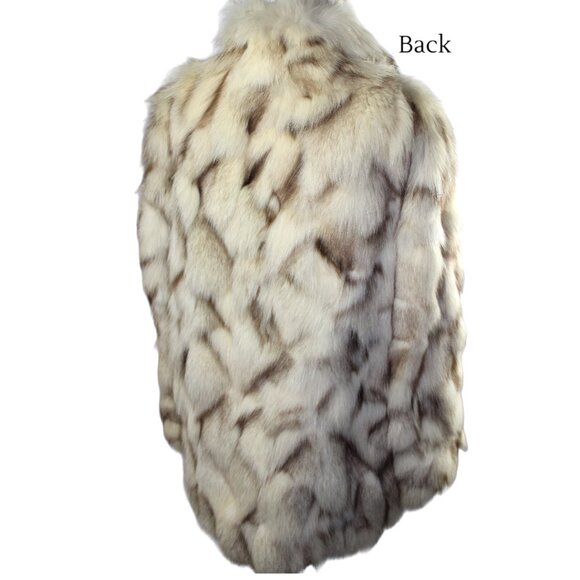 Natural Finland Saga Blue Fox Section Jacket with Shawl Collar, Medium - Picture 8 of 9
